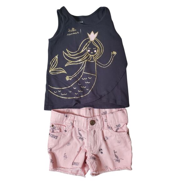 Toddler Girl 2T 5 Piece Matching Outfits & Top Spring Summer Clothing Bundle - Picture 4 of 10